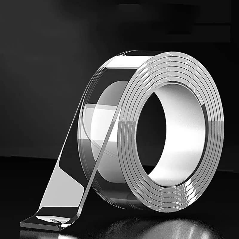 Double Sided Tape Heavy Duty,Washable Sticky Strong Wall Tape Strips Transparent Tape Poster