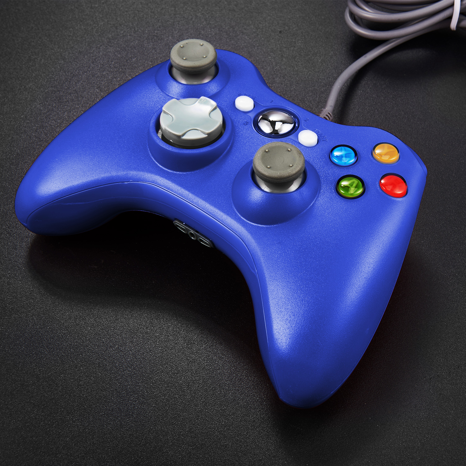 LUXMO Xbox 360 Wired Controlle with Shoulders Buttons for Xbox 360/Xbox 360 Slim/PC Windows 7 8 10 Game (Blue) - image 5 of 7
