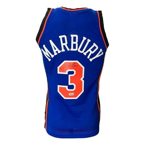 Stephon Marbury Signed York Knicks 2005/06 MandN HWC Swingman Jersey BAS ITP