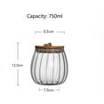 thumbnail image 5 of Saim Glass coffee nut jar, sealed storage jar, petal decorative container with bamboo lid, metal handle, easy to grasp, 750ml, 5 of 6