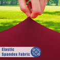 thumbnail image 2 of decorUhome Rectangle Stretch Spandex Tablecloth, Washable Reusable Table Cover for 8 FT Tables, Waterproof Fitted Table Cloth for Party, Picnic (Wine Red, 30"x96"), 2 of 9