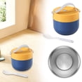 thumbnail image 3 of Stainless Steel Liner Soup Bowl with Lids, Ramen Bowl with Lid and Spoon, Leak-proof Travel Bowl for Holding Soup, Rice, Cereal & More, 3 of 9