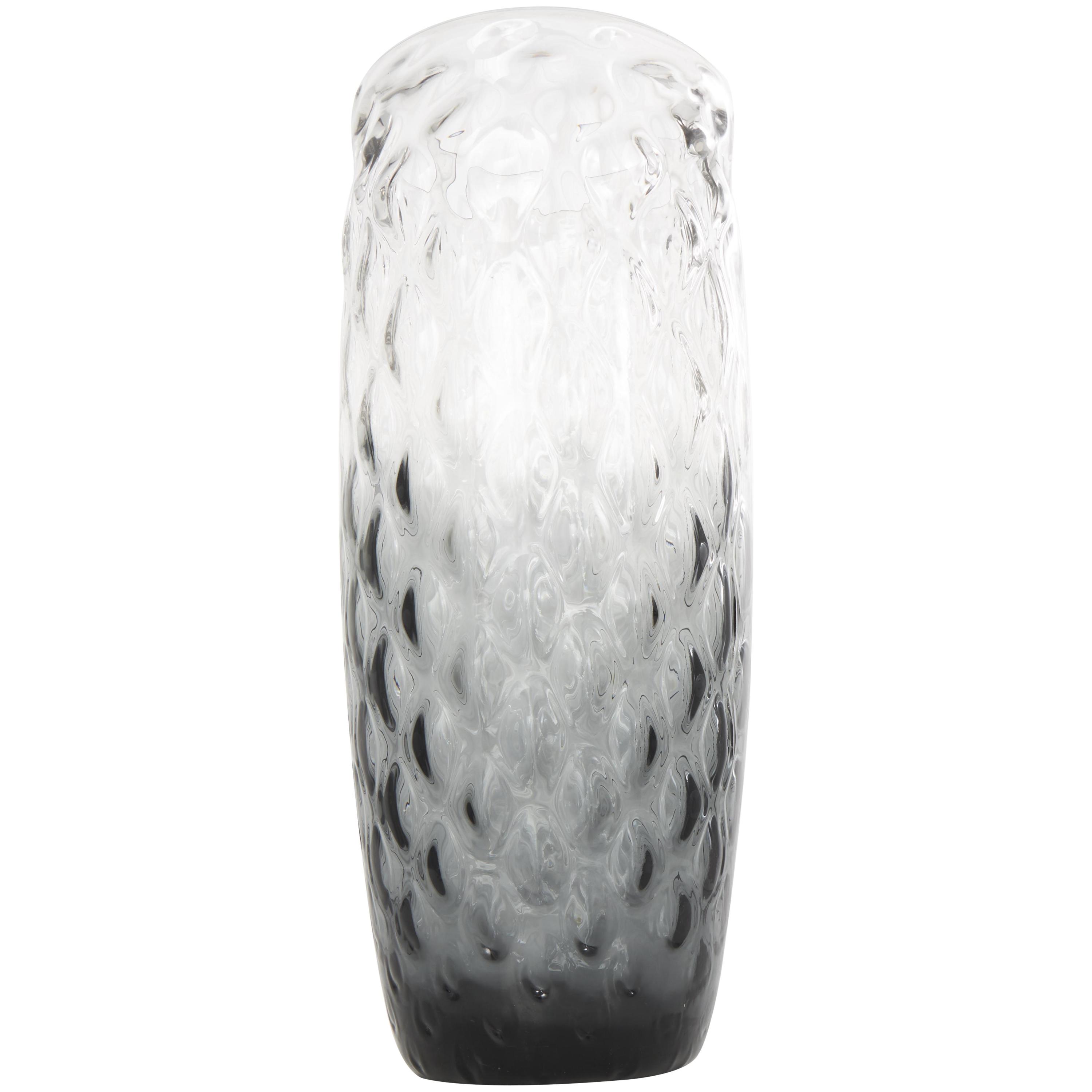 DecMode 21" Handmade Ombre Black Glass Vase