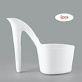 thumbnail image 2 of Pot de Fleurs en Forme de Talon Haut pour Jardin Intérieur Extérieur Ornements de Table Patio Blanc, 2 of 9