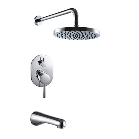Bathroom Faucet Trim Kit - KES Bathroom Single Handle Shower Faucet Trim Valve Body Tub Spout Complete Kit, Polished Chrome, XB6220