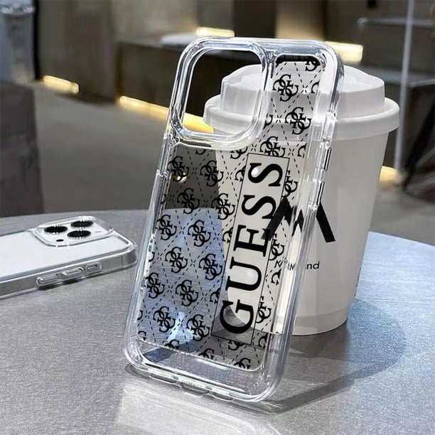 GUESS Funda No Amarillenta compatible Con iPhone 14 11 13 12 X XS Pro Max xr Mini 7 Samsung Galaxy S23 S22 ultra plus Transparente A Prueba De Golpes Gao Jiahui unisex
