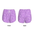 thumbnail image 5 of Lsque Lilac Glittering Printed Women's Running Shorts with Liner Pockets,Elastic Quick Dry Workout Athletic Gym Yoga Shorts,Womens High Waist Shorts-XX-Large, 5 of 9