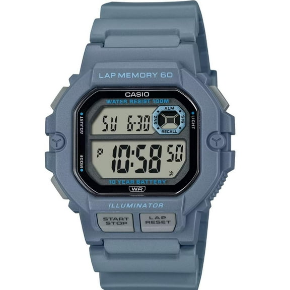 Casio Men's Blue 60-Lap Memory Sport Digital Watch - WS-1400H-2AVCF