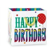 10 Pack, Happy Birthday Gloss Gift Bags, Petite 4x2.5x4" for Party, Holiday & Events