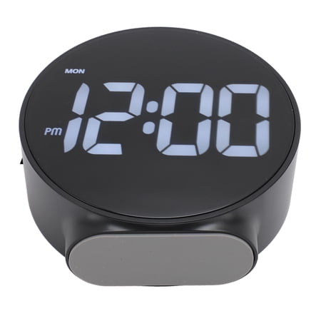 Suodoka 4 Inch LED Alarm Clock Multifunction Innovative 12 24H Time Display 3 Level Brightness Electric Alarm Clock for Home Travel Black Case, White Font 2.5x1.4x3.9 in / 6.4x3.5x10 cm[cite: 1]