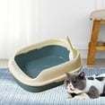 thumbnail image 6 of Cat Kitten Toilet Pet Litter Tray Bedpan Cat Litter Container Navy, 6 of 7