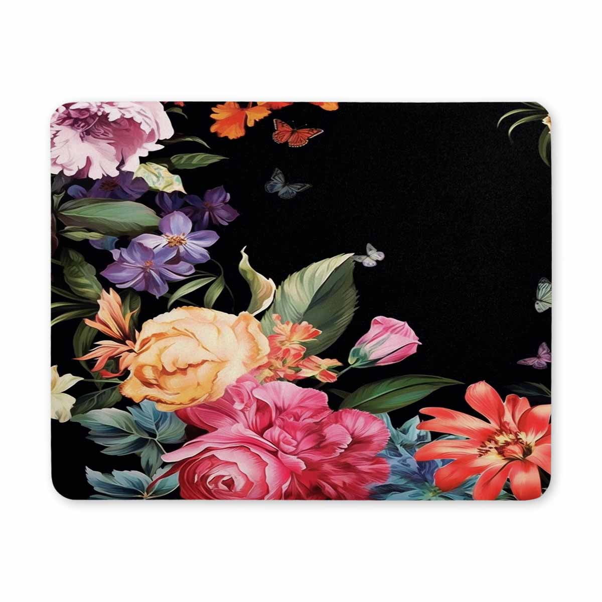 Mouse Pad Flowers, Watercolor Rose Floral Mouse Pad, Personalized