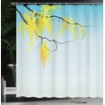 thumbnail image 4 of Ambesonne Floral Shower Curtain, Flowers Bud Blossom Art, 69"Wx84"L, Yellow Brown Blue, 4 of 5