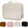 thumbnail image 5 of Mziart Insulated Lunch Bag for Women, Cute Bento Lunch Box Containers Reusable PU Leather Portable Lunch Tote Lunch Cooler for Work Picnic Travel (Beige White), 5 of 9