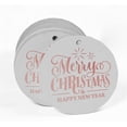 thumbnail image 2 of Inkdotpot Rose Gold Foil Paper Hang Tags Merry Christmas & Happy New Year Text Favor Tags 100 Pieces, 2 of 7