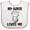 White and Pink, variant on Inktastic My Auntie Loves Me Girls Baby Bib