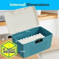 thumbnail image 3 of SereneLife Lockable Storage Container Bin, 6.5 Gallon Capacity Heavy Duty Storage Box with Combination Lock, Bluee, 3 of 6