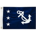 thumbnail image 2 of TaylorMade 93082 Nylon Past Commodore Officer Flag - 12" x 18" , Blue, 2 of 2