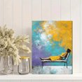 thumbnail image 2 of Toile Murale de Banc de Robe Jaune pour Femme 15,75 X 11,81 Pouces, 2 of 8