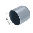 thumbnail image 3 of Tapones de goma Uxcell Cubierta redonda de tapón de extremo Protector de rosca de vinilo Gris 32mm, 3 of 5