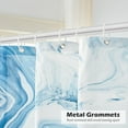 thumbnail image 2 of Blue Marble Shower Curtain, Abstract Blue Ombre Shower Curtain for Bathroom, Simple Modern Waterproof Fabric Shower Curtain Set with Hooks 36"W x 72"L (Pack of 1), 2 of 6