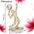 thumbnail image 3 of Matashi 24K Gold Plated Tennis Player Figurine Embellished with Crystals, Gift for Sports Fan, Desk Accessories, Trophy,, 3 of 7
