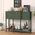thumbnail image 5 of Console Table with 2 Drawers, Mid-Century Modern Entryway Table with Storage, Retro Narrow Long Behind Couch Sofa Table for Living Room, Foyer, Hallway, Green, 5 of 8