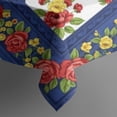 thumbnail image 5 of Pioneer Flower Floral Print Pattern Square Tablecloth, Waterproof Wipeable Spillproof Washable Table Cover for Home Kitchen Party Decor, 42"x42", 5 of 6