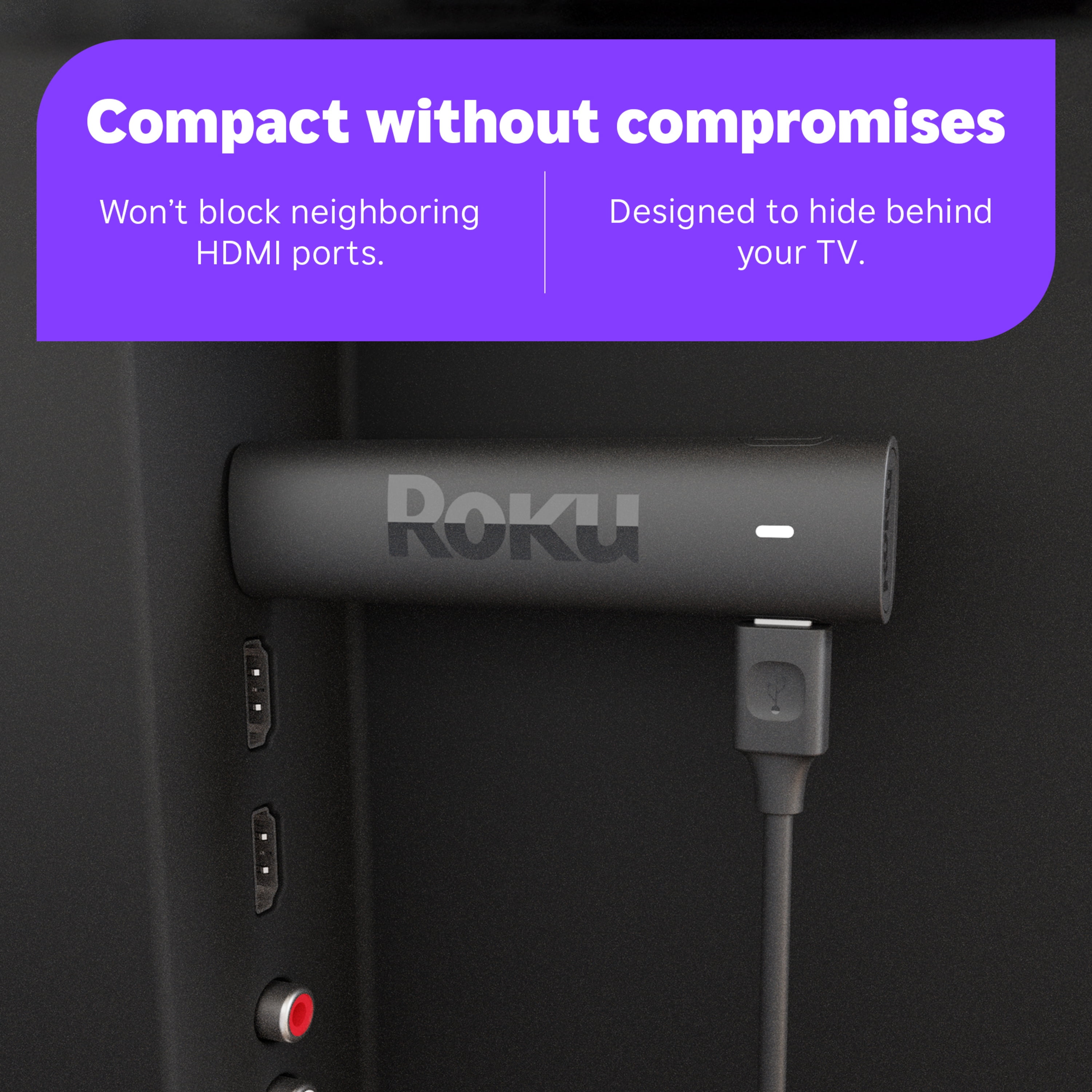 Roku Streaming Stick 4K - HDR & Dolby Vision Roku Streaming Device for TV with Voice Remote & Long-Range Wi-Fi - Free  & Live TV