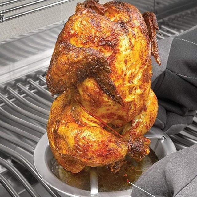 Stainless Steel Vertical Skewer Brazilian Barbecue Grilling Rack Chicken Barbecue Rack