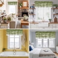 thumbnail image 5 of Sage Green Valance Curtain Gradient Ripple Window Valances Rod Pocket Short Curtains Window Treatments for Kitchen Bedroom Bathroom Laundry 56" x 16", 5 of 9