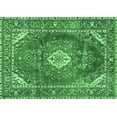 thumbnail image 1 of Ahgly Company Indoor Rectangle Medallion Emerald Green Traditional Area Rugs, 3' x 5', 1 of 4
