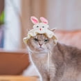 thumbnail image 6 of Viflosae Cat Hat Dog Hats for Small Dogs Easter Bunny Ear Pet Knit Hat for Easter Photos Handmade Soft Yarn Puppy Pussy Holiday Hat Adjustable Cute Pet Accessories for Small Medium Pet, 6 of 7