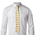 thumbnail image 4 of XMXY Orange Lemon Vintage Floral Men'S Necktie Ties , Formal Bussiness Wedding Party Printed Tie, 4 of 9