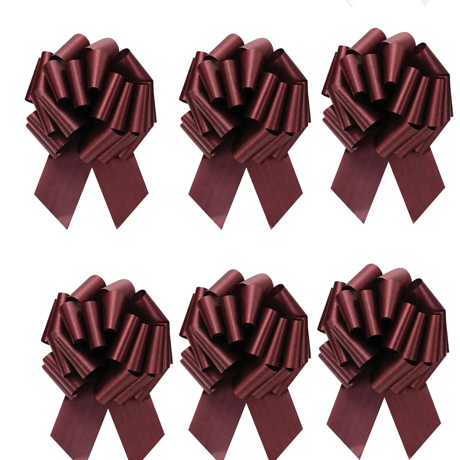 LoonBalloon #5 Perfect Gift Bow 4 inches‚ Burgundy (10-Pack)