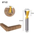 thumbnail image 5 of 5 Pcs 8 Mm Shank Dovetail Router Bit Set, Half-blind & Through Dovetail Joint Router Bit, Cutting Diameter 1/4" 3/8" 1/2" 5/8" 3/4" Woodworking Millin, 5 of 5