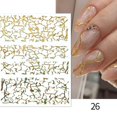 thumbnail image 1 of Calcomanías de uñas 3D francesas, pegatinas de línea de rayas, puntas francesas, decoración de uñas, decoración de manicura, pegatinas reflectantes doradas con purpurina Tan Jianjun unisex, 1 of 2