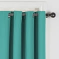 thumbnail image 2 of Interior Trends Midnight 2 Piece 100% Blackout Insulated Grommet Top Window Panel Curtain Drape Set (84" Long, Teal), 2 of 5