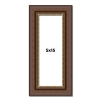 5x15 In Copper and Brown Real Wood Picture Frame Width 2 inches | Interior Frame Depth 0.5 inches |