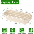 thumbnail image 2 of 50 Pack 17 oz Disposable Meal Prep Containers, Sugarcane Fiber Paper Salad Bowls with Lids Take Out Food Container for Pasta, Burrito, Leftovers, 2 of 3