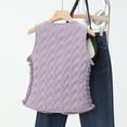 thumbnail image 4 of yuCgh Women's Winter Fashion Casual Sleeveless Vest Outerwear Warm Cotton-Padded Lightweight Coat with Versatile Design for Layering and Style,Purple L, 4 of 5