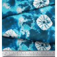 thumbnail image 3 of Soimoi Blue Rayon Fabric Bandhani Tie-Dye Printed Craft Fabric by The Yard 42 Inch Wide, 3 of 3