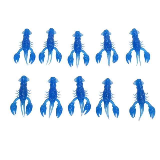 Soft Fishing Lure Soft Lure Baits Crawdad Soft Bait Soft Shrimp Lure Artificial Soft Shrimps Fishing Lure 10pcs Soft Fishing Lure Crawdad Bait PVC Shrimp Artificial Soft Lure Baits