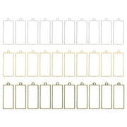 30pcs Open Bezels, Resin Bezels Pendants Mold Open Back Bezels Alloy for Resin Jewelry Making, Rectangle