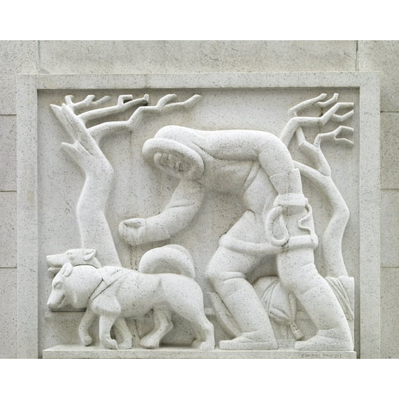 Print: Bas-Relief Sculpture, Robert North Carolina Nix Federal Building