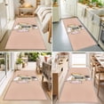 thumbnail image 4 of Hallway Runner Rug 2'x6', Pink Brown Cute Cat Kitchen Runner Rugs Non-Slip Carpet Mats, Cartoon Funny Heater Cats Bedside Rugs Runners Washable Floor Carpet for Bathroom Laundry Room, 4 of 8