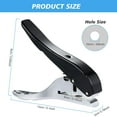 thumbnail image 2 of ABCISI Single Hole Punch, Heavy Duty Single Hole Punch, Paper Punch Portable Hand Held Hole Puncher for Tags Cards Plastic Cardboard (10MM Black), 2 of 11