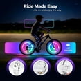 thumbnail image 3 of LED Cycling Wheel Hub Light for Night Riding, USB Rechargeable 7 Color &18 Modes LED Bike Wheel Lights - Smart Sensor for Most Bicycle Models, 3 of 8