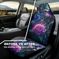 thumbnail image 4 of Yuyamidu Hummingbird Car Seat Covers Front Seats Only 2 PCS Set Purple Rose Vehicle Seat Covers for Most Cars SUV Sedan Truck, 4 of 7