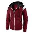 thumbnail image 2 of IROINNID Men's Hoodie Anorak Long Sleeve Solid Color Casual Sport Fitness Sweater Fleece Outwear & Jackets, 2 of 6